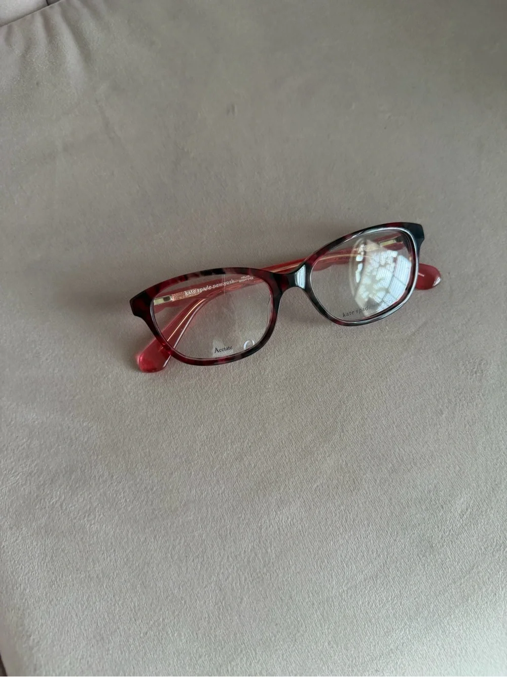 Kate Spade New York Red Tortoiseshell Glasses Jenna Demo Frames